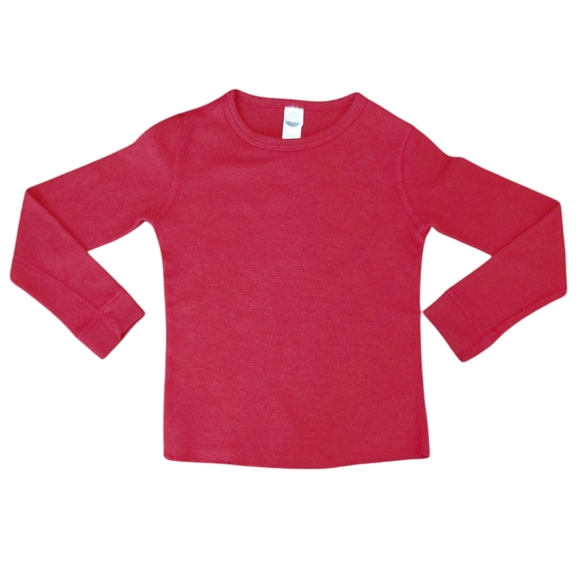 American Apparel kids t-shirt lot boys 4T red grey olive long sleeve 3 pc unisex - Picture 4 of 7